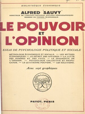 cover image of Le pouvoir et l'opinion